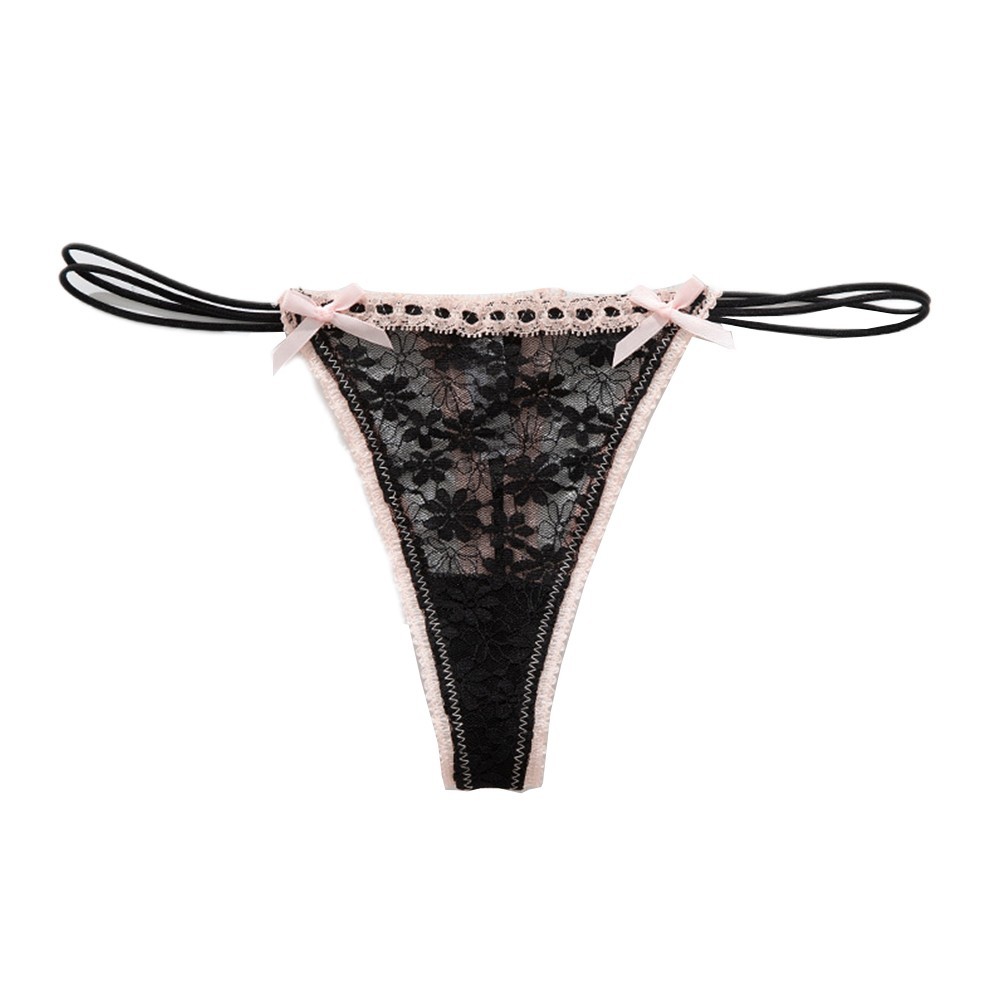 Womens Elegant Strappy Thong Panties with Breathable Fabric for Daily Wear