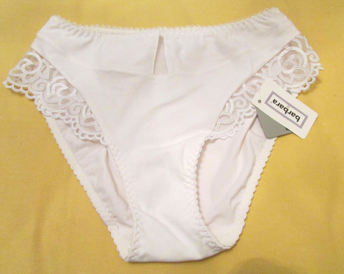 Barbara 12621 France Panties Panty M Full Cut Hi Waist High Leg Lace Mesh Trim