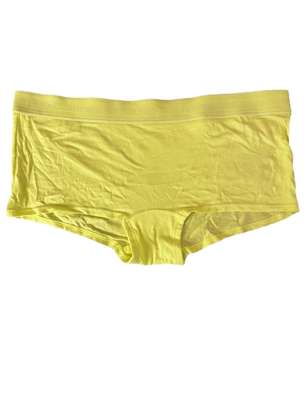 Victoria’s Secret Shortie Panty Medium Neon Yellow Cotton Waist Cheeky Boyshort