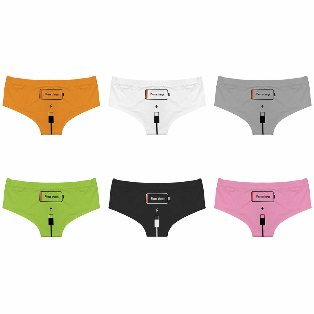 Women’s Letter Print Naughty Bikini Briefs Lingerie Cheeky Thong Panties Knicker