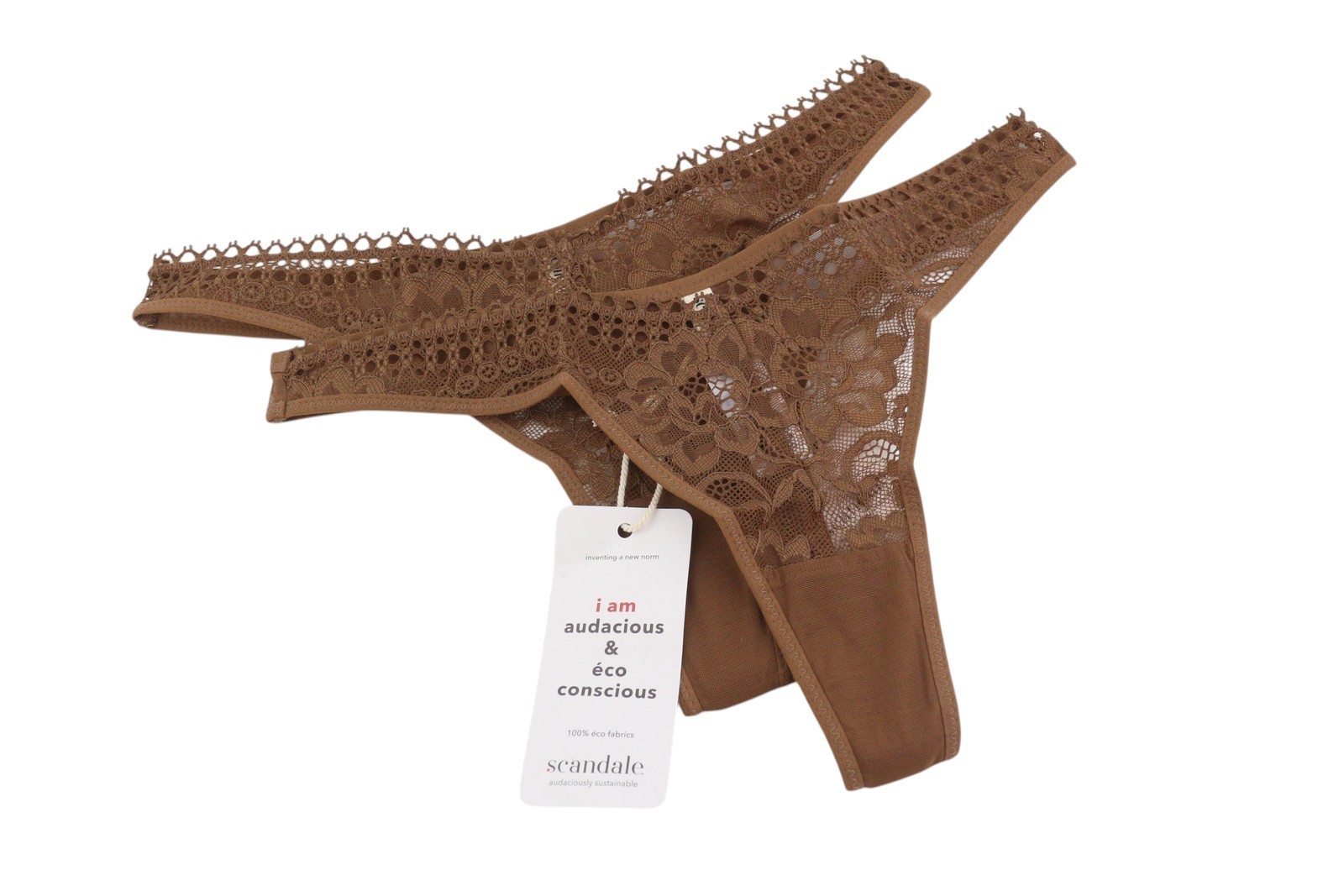 SCANDALE Le String Sensual-Nude B18 Women’s Slip S Sheer Lace 2-Pack