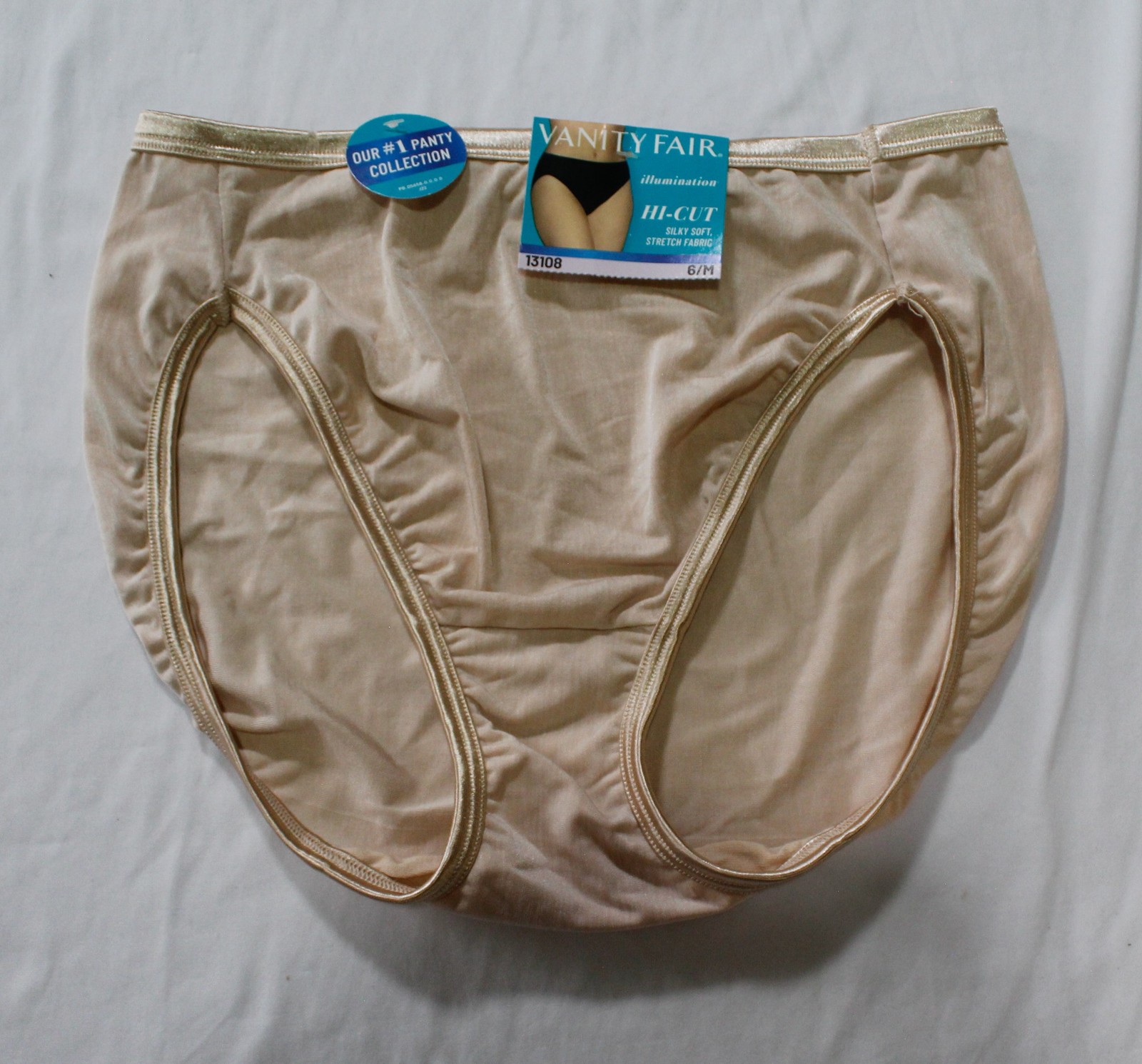 Vanity Fair Women’s Illumination Hi-Cut Panty DH3 Rose Beige Medium NWT
