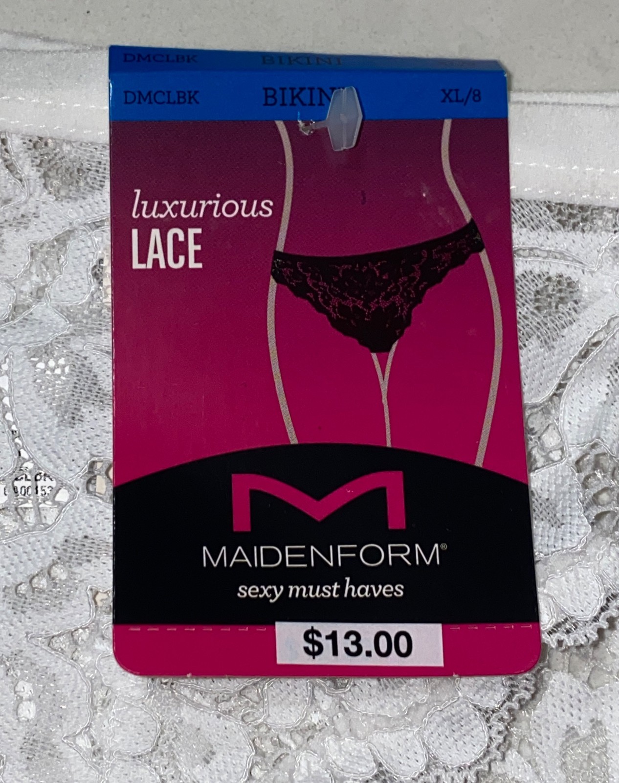 MAIDENFORM Luxurious Sexy Must Allover Lace White Bikini Panty Womens Sz S 5