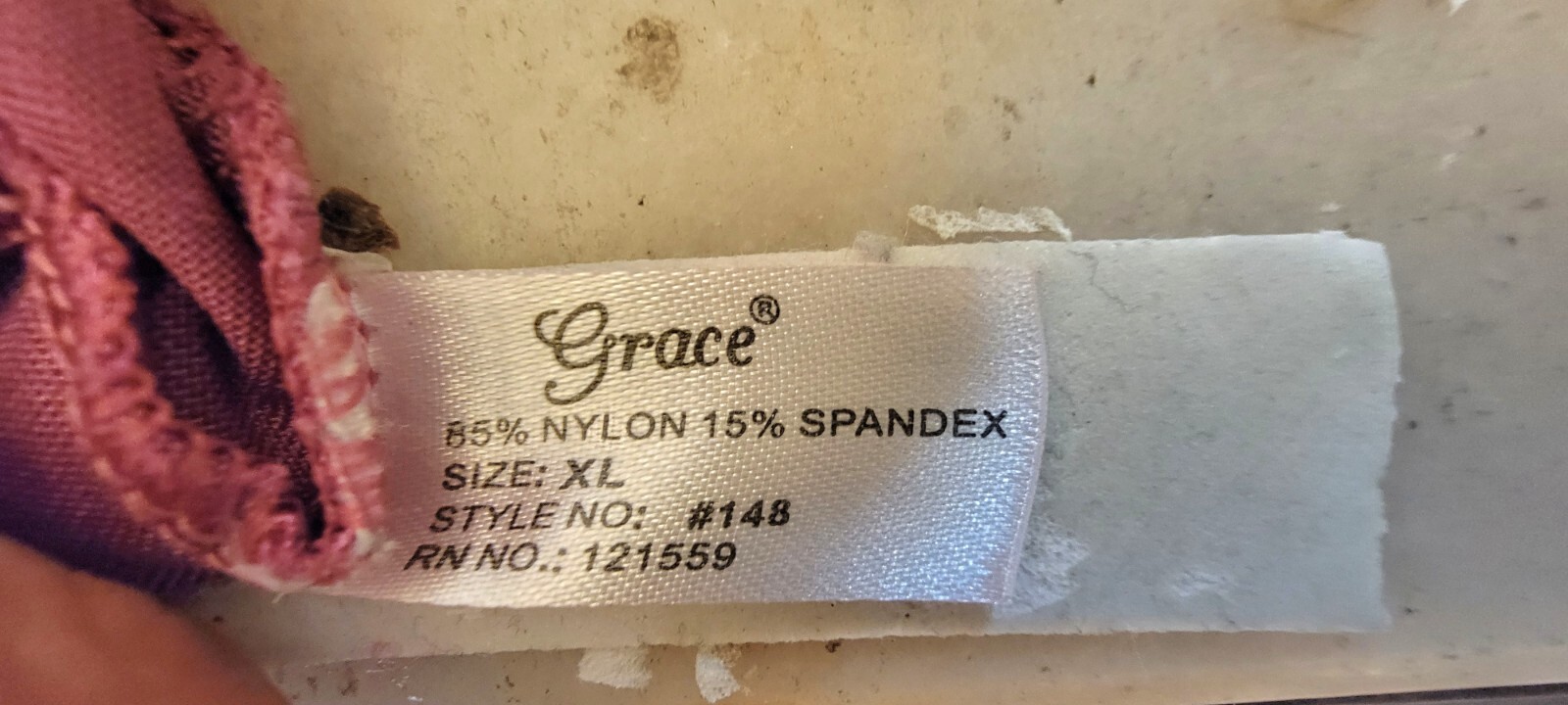 New Rose Colored Grace Brief Sz 7 Panty