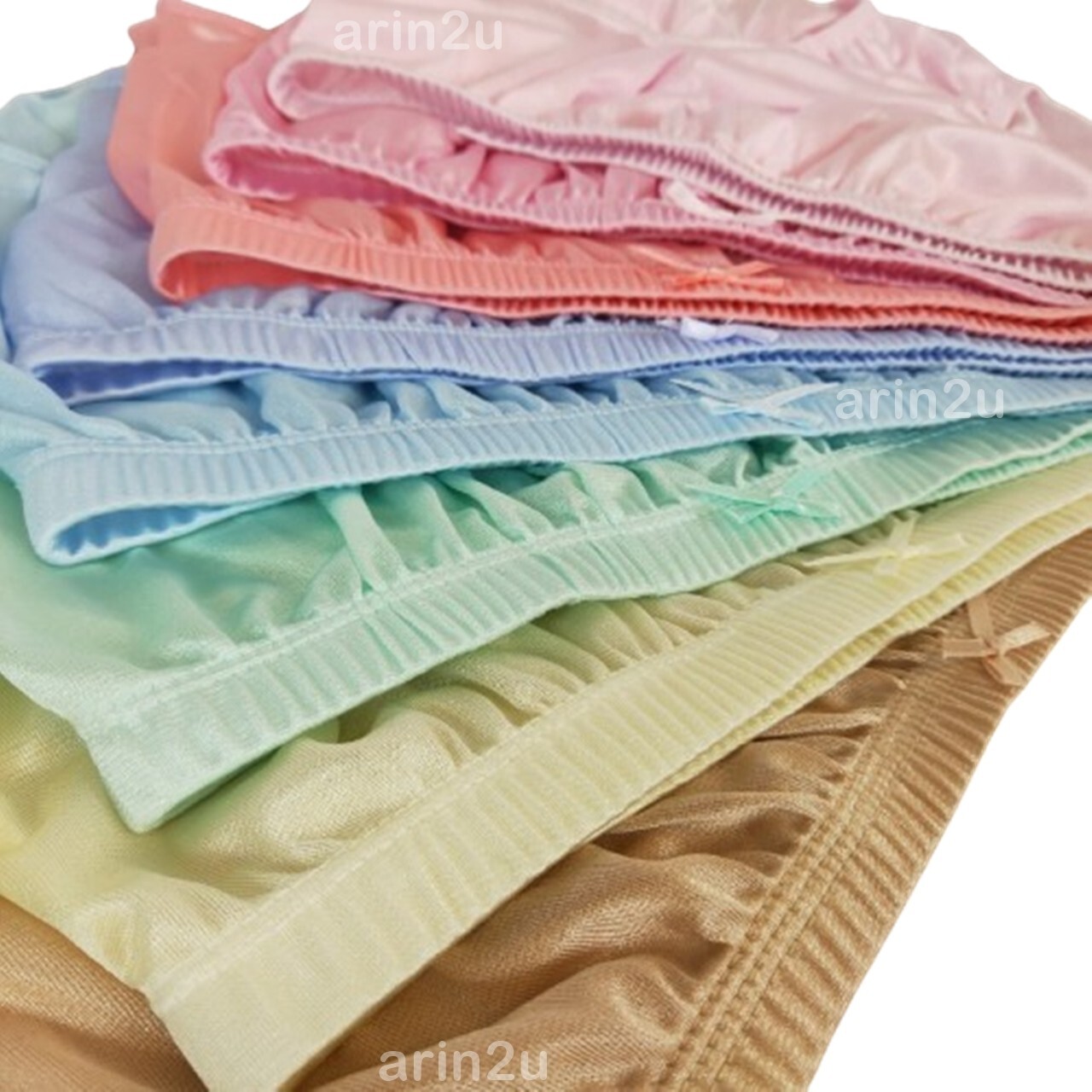 6 Pack Classic Nylon Underwea Size XL Full Coverage Briefs Panties Lingerie Asso