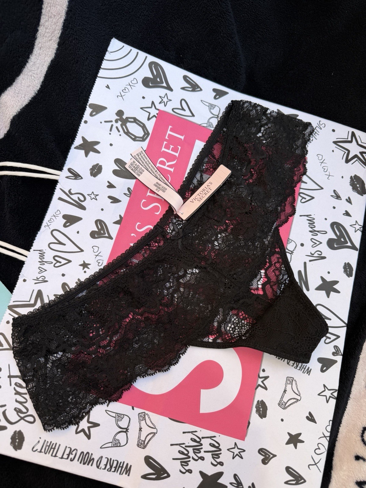 Victoria’s secret panties String , S Size, Black Color