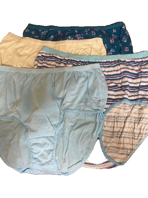 COMFORT CHOICE 4 PAIR ASSORTED PANTIES, SIZE 9, (ID#1886134-272)