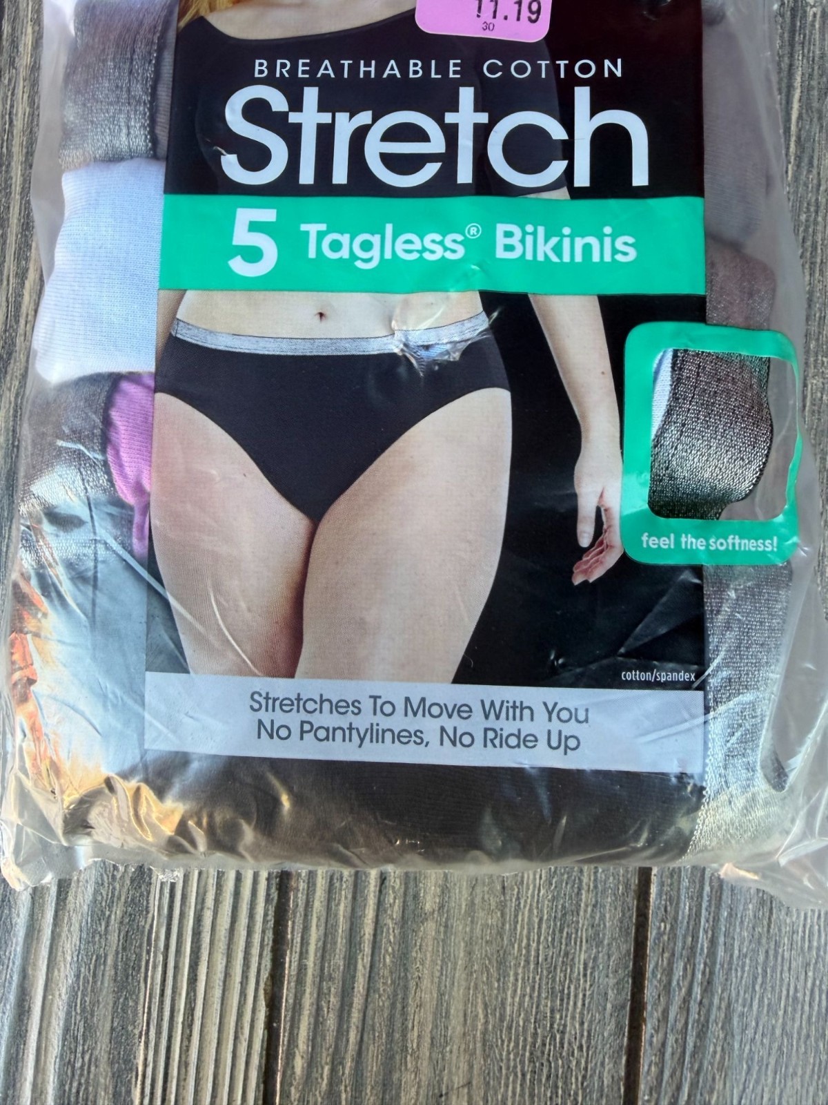 Hanes Womens Breathable Cotton Stretch Tagless Bikini Panties 5-Pack Size 13/5X
