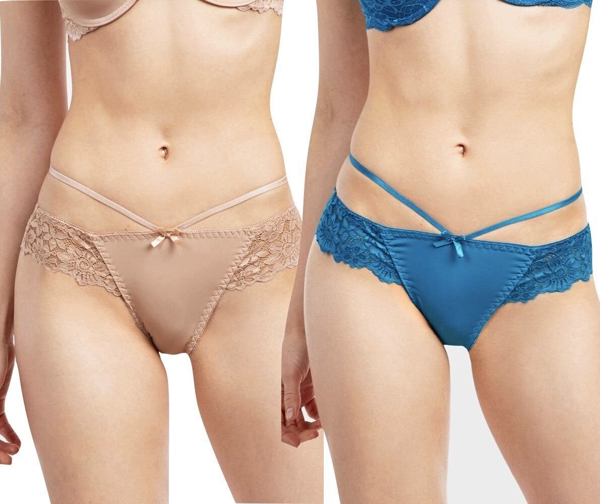 ToBeInStyle Women’s 6-Pack Sexy Delicate Sheer Floral Lace Design Underwear