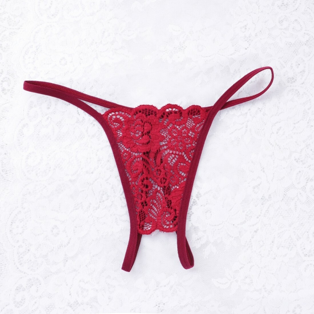 Sexy Crotchles Women Thong G-string Floral Lace Panties Lingerie Underwear USA