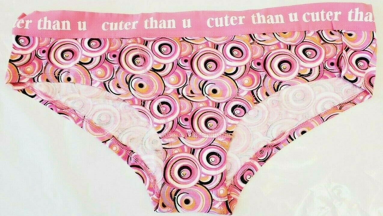Rue 21 Women’s Bikini Panties X-LARGE Cuter Than U Pink Swirl Print New