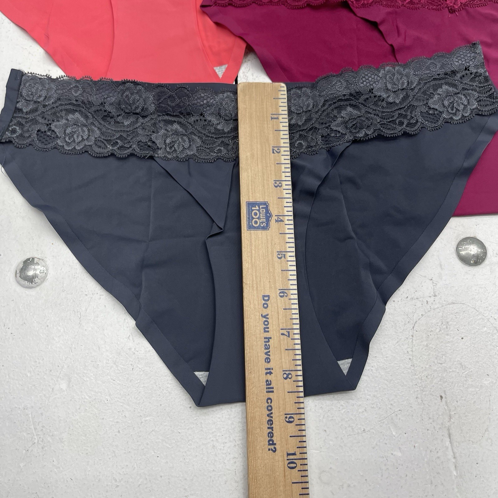 Commodity 6 Pack Lace Trim Multicolor Bikini Underwear Women’s Size Medium
