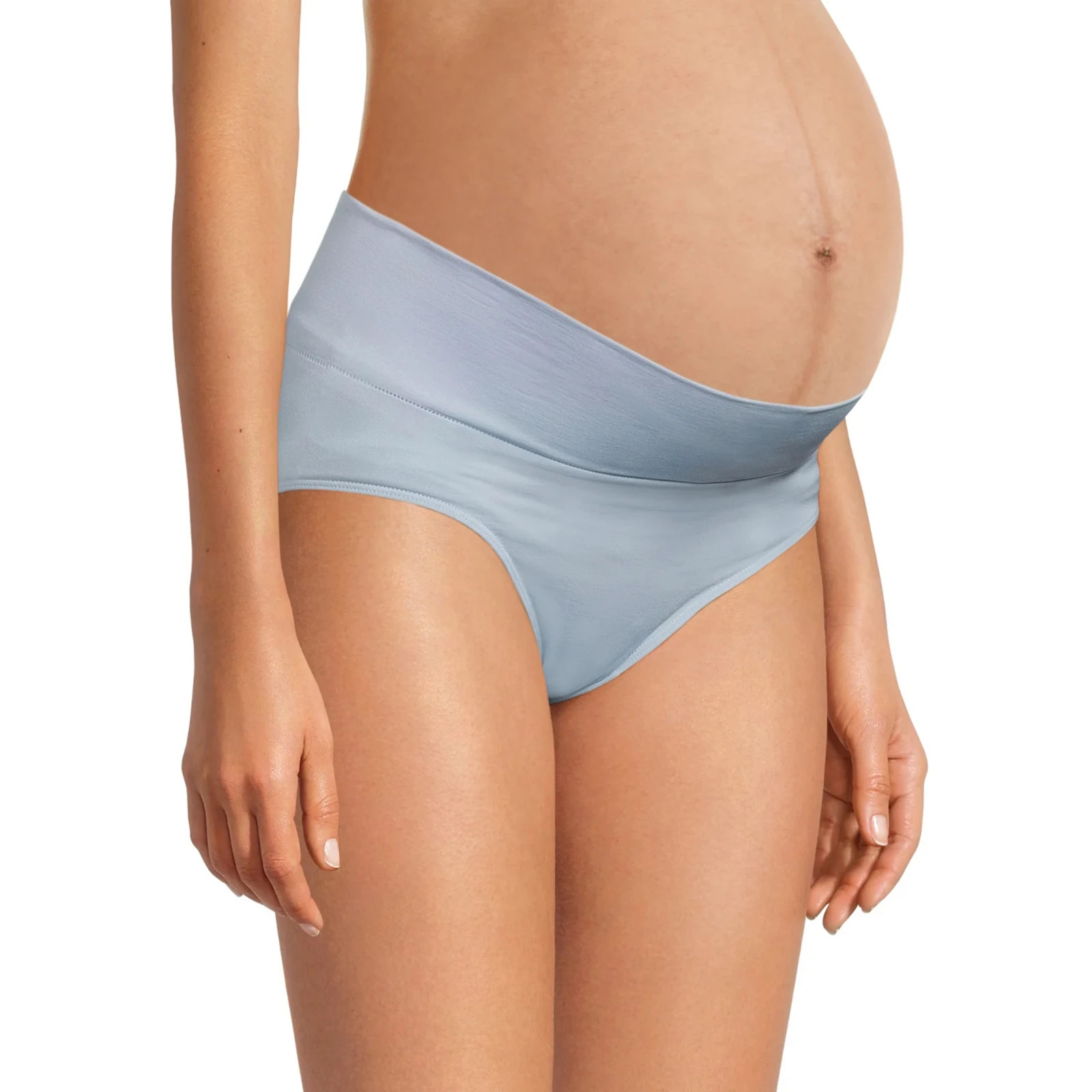 Destination Maternity Women’s M 8-10 Foldover Panty, 3-Pack /Black, Choc, Blue