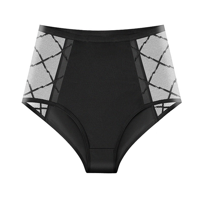 4 Pack Female Ice Silk Panties Full Briefs Set Sexy High Waist Women’s Panties
