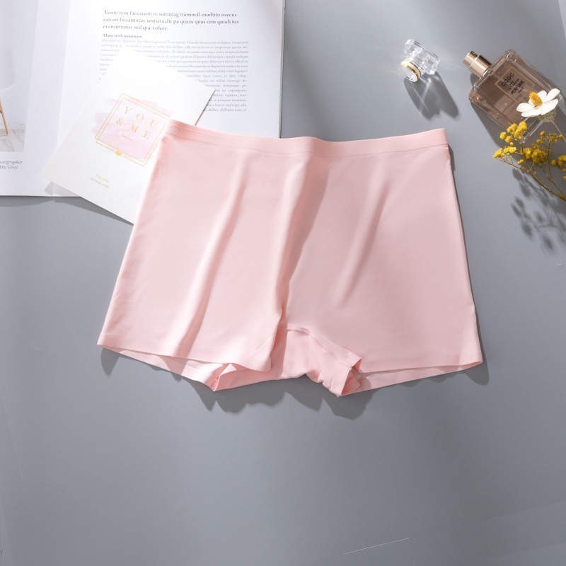 Ladies Boxer Panties Ice Silk Seamless Mid Waist Briefs Knickers Shorts 3 Pack