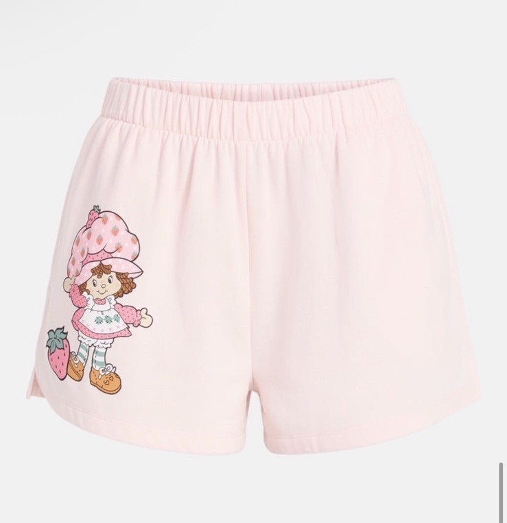 Strawberry Shortcake Women’s Size Large 12-14 Pink Lounge Swear Shorts