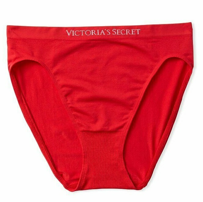 XS Red SEAMLESS NO SHOW FULL COVER Victorias Secret High Leg Waist Brief Pantie