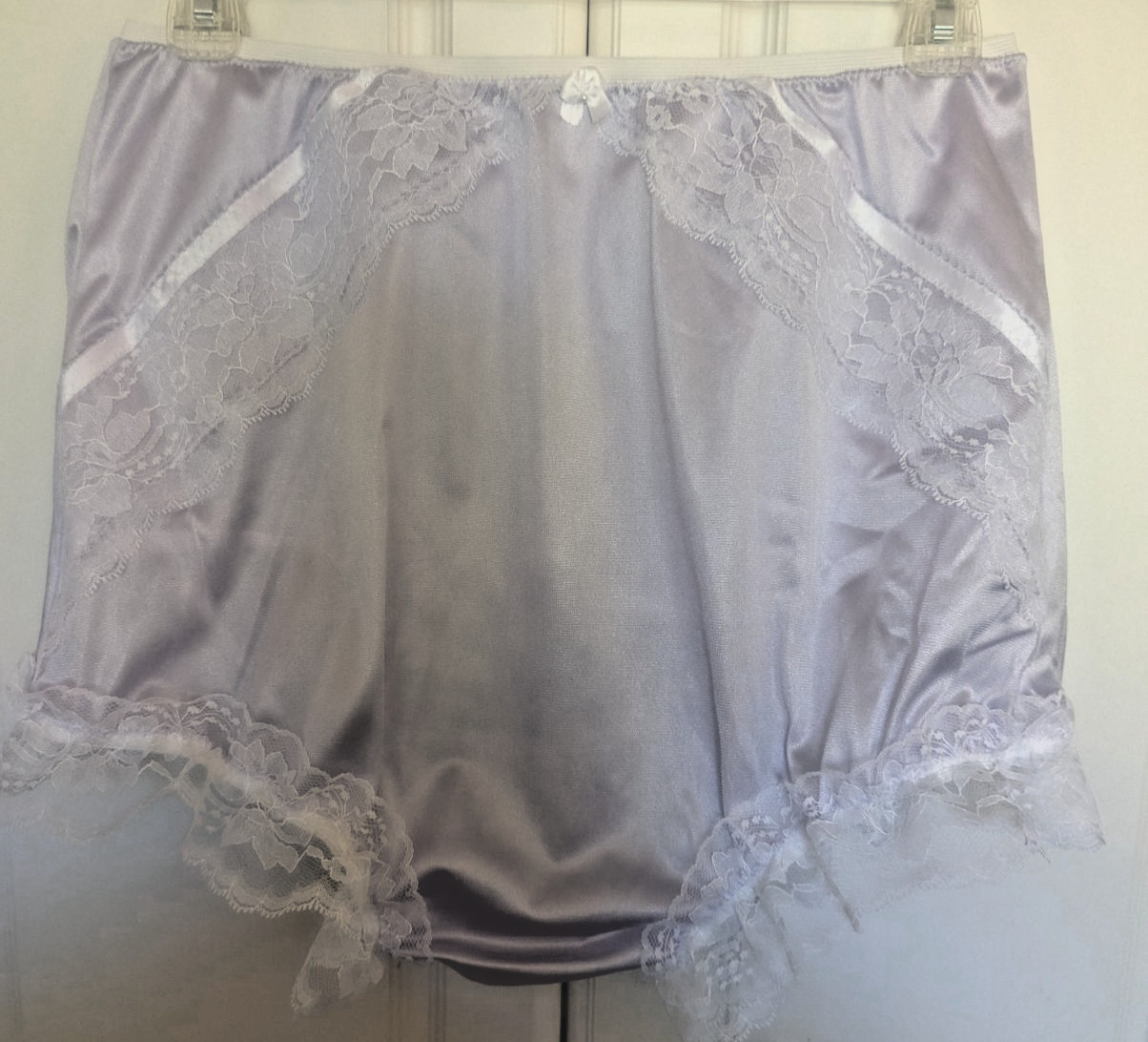ORCHID Nylon Tricot LACY Bubble Bloomer & SISSY PANTY 2 LAYER 27-42 Waist