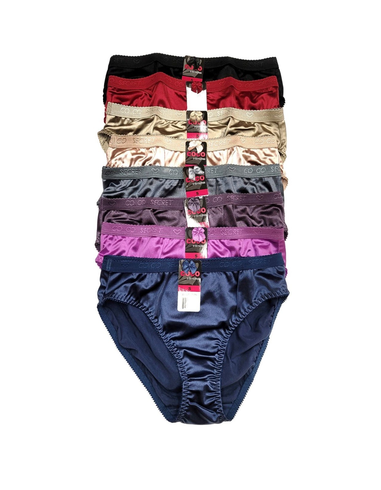 Coco Shiny Smooth Comfort Satin High Cut Full Coverage Bikini Panties Underwear