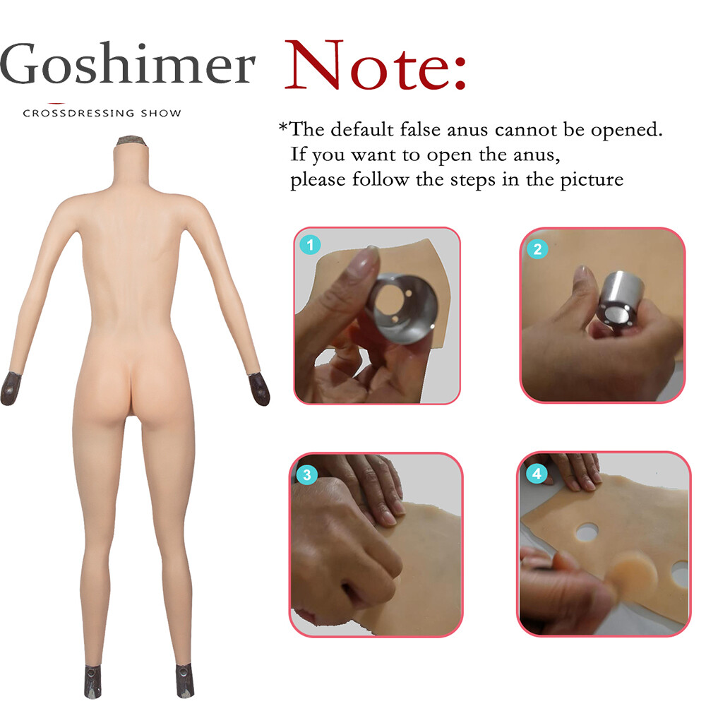 Silicone Body Breast Molds C/G Cup Fake Vagina Hip Shaping Female Body Suit