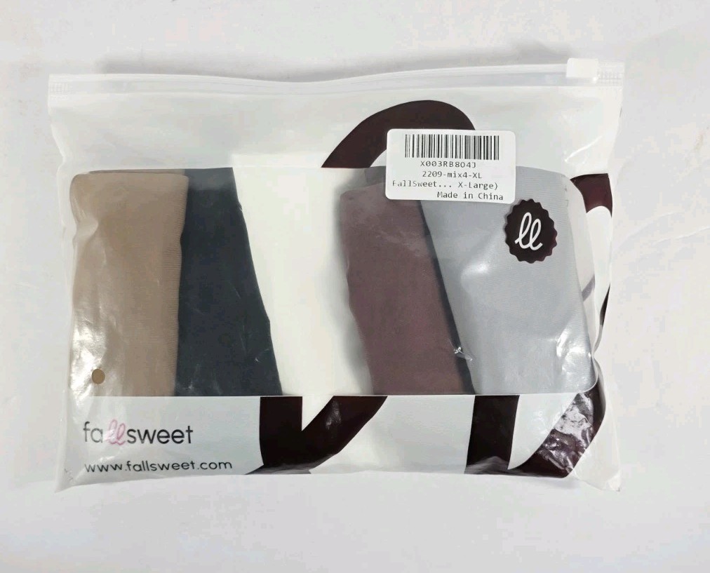 Fallsweet Seamless Bikini Underwear X-Large 5 Pack/5 Color New