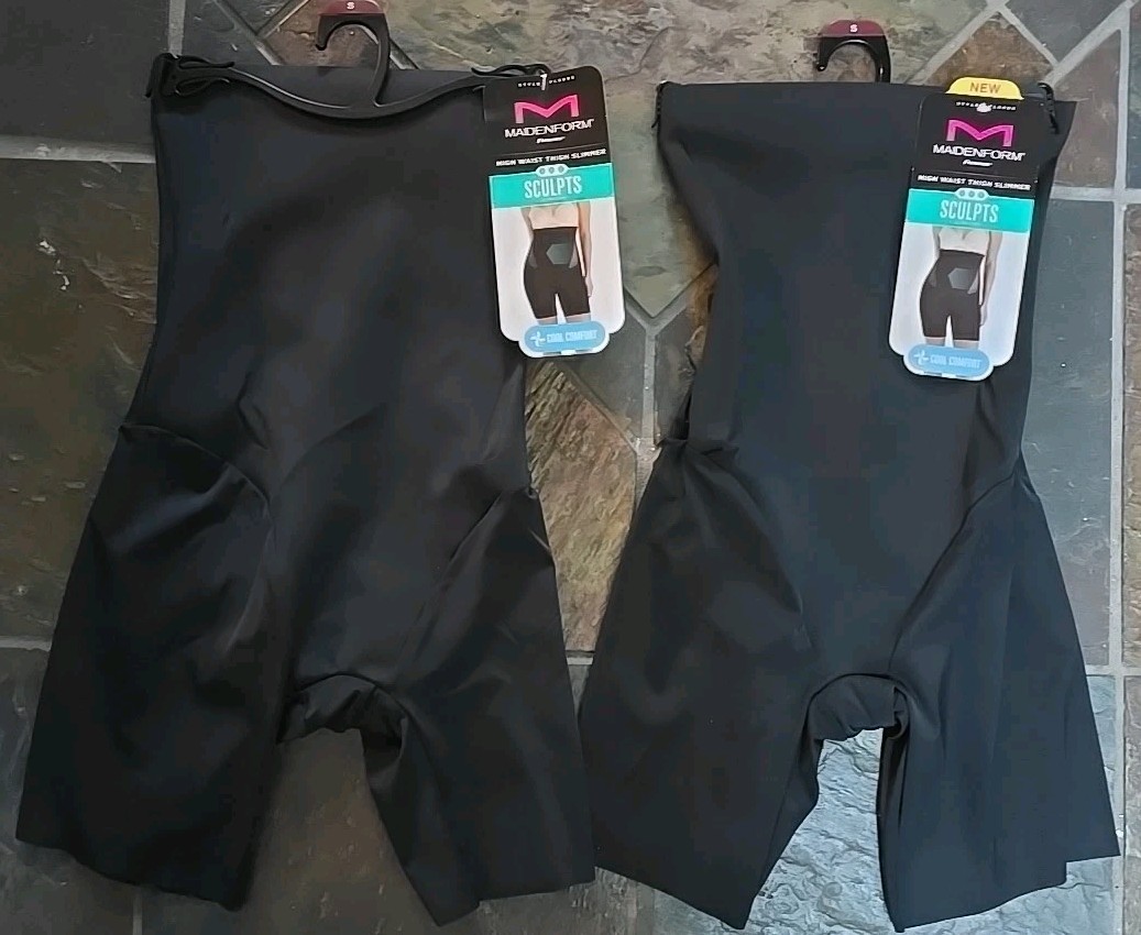Maidenform (2-PACK) Sculpts High Waist Thigh Slimmer Shorts FLS095 (Size SMALL)