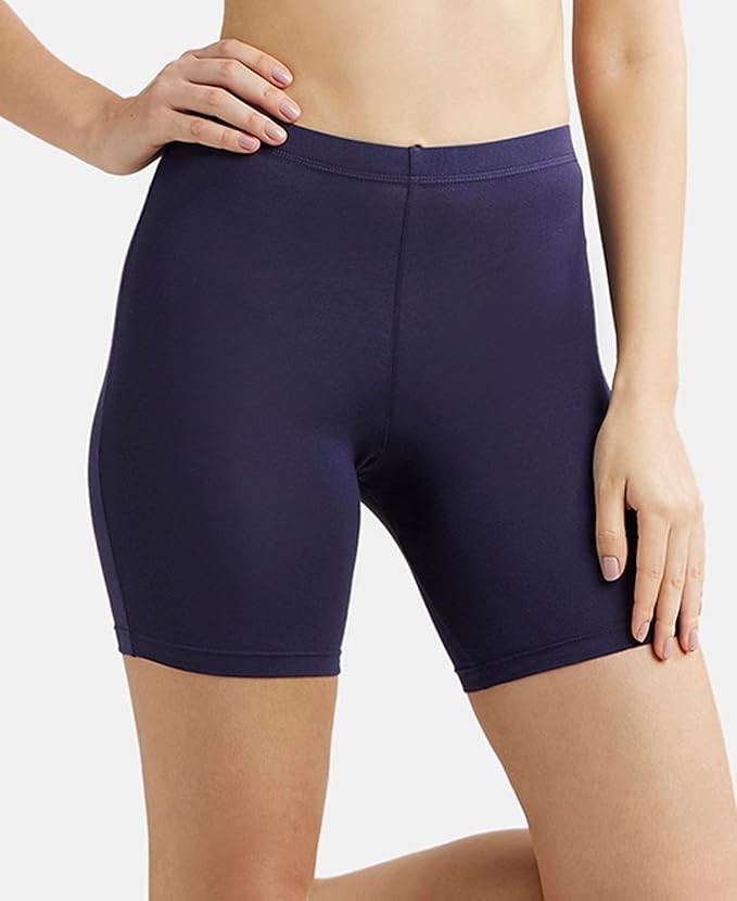 Jockey 1529 Women’s Cotton Elastane Mid Waist Shorties | High Coverage Stretch