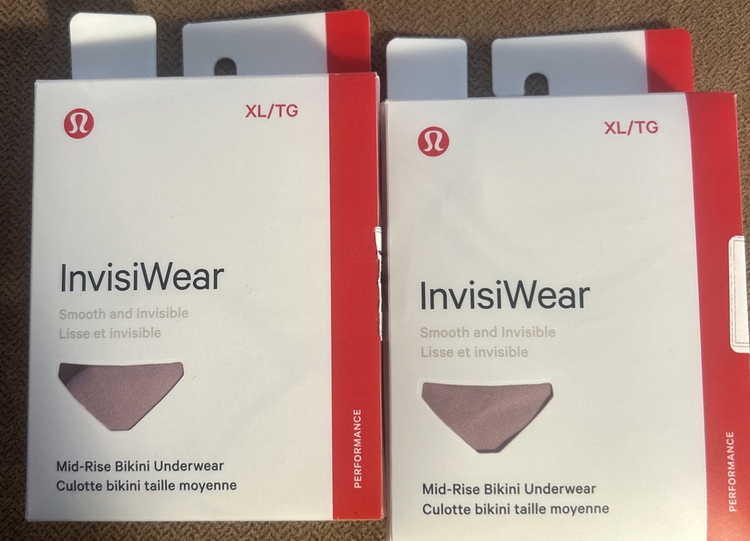 NWT Lululemon InvisiWear XL MisRise Bikini Underwear-2 packs