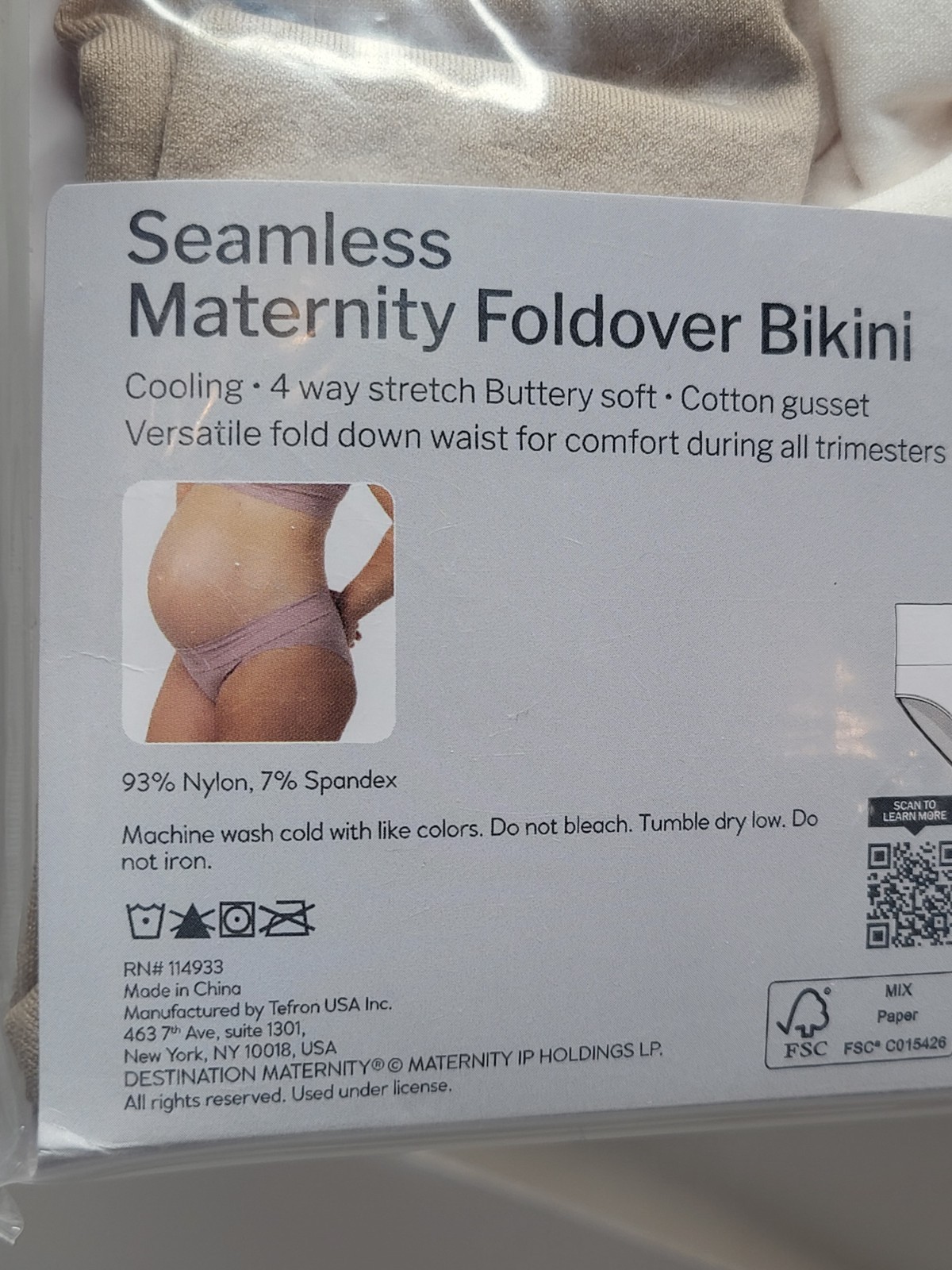 Destination Maternity SMALL 3 Pack Seamless Maternity Foldover Bikini Multicolor