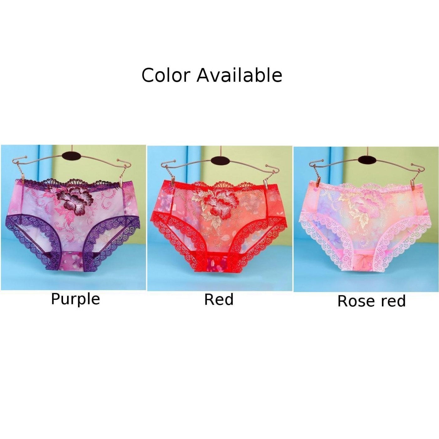 Clothes Inner Wear Embroidered Pants G-string Lace Panties Seamless Sexy Size