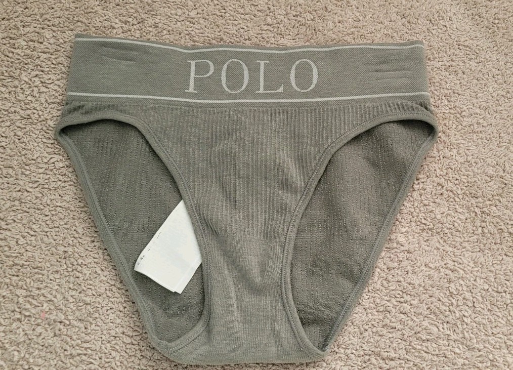 POLO Ralph Lauren Ribbed Bikini Panty Gray Sz Xs