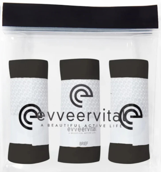 Women’s Evveervital Activewear Gym Sports Briefs £35 3 pack Silky Smooth Stretch