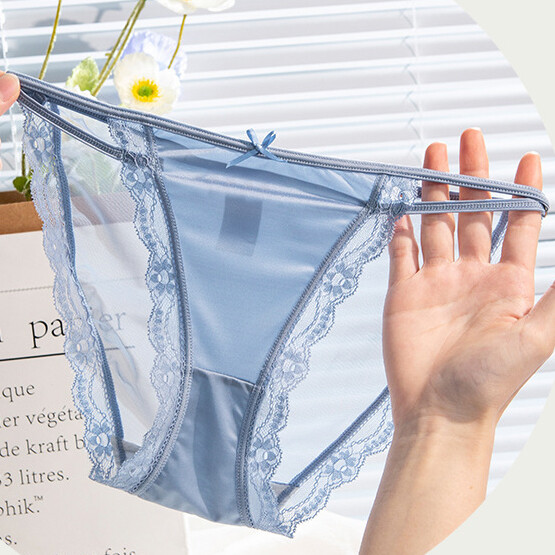5 Pack Lot Sexy Ladies Womens Thin Satin Panties Underwear Sheer Lingerie Bikini