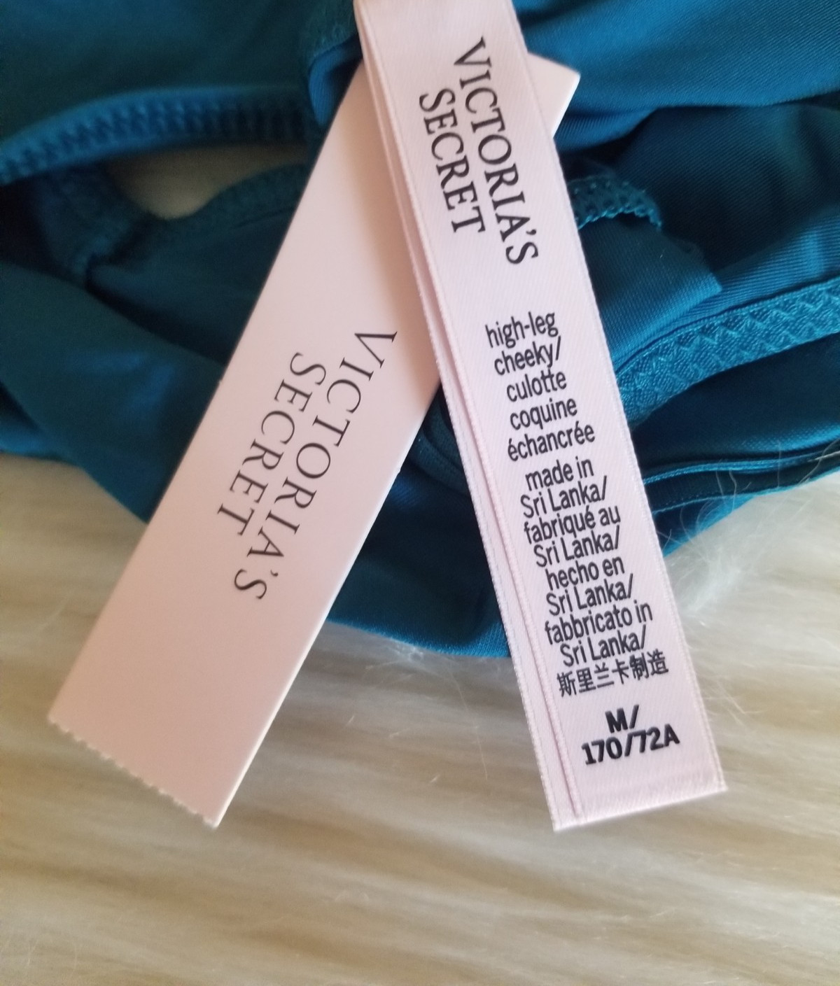 VICTORIA’S SECRET VERY SEXY STRAPPY BACK HIGH LEG CHEEKY PANTY JADE MEDIUM NWT