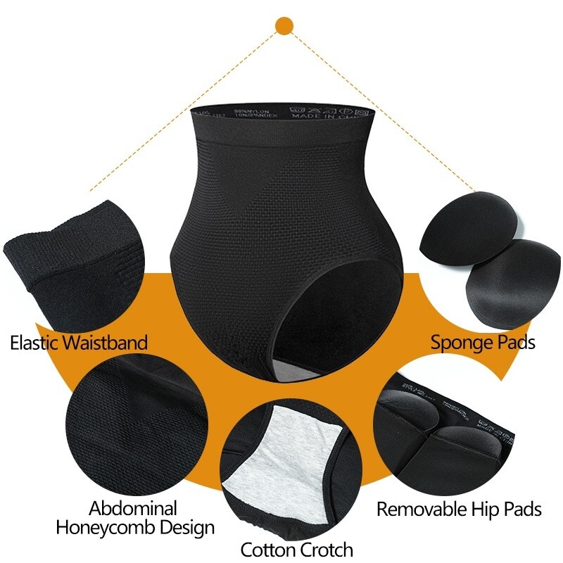 Women FAKE ASS Seamless Butt Lifter Shapewear Padded Hip Enhancer Body Shaper