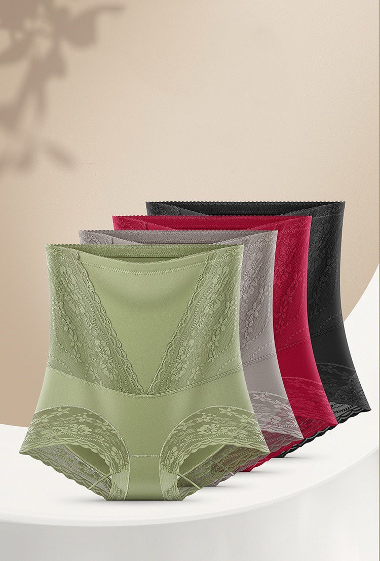 2 -4 Pack Sexy Womens Panties Underwear High Waist Lace Briefs Lingeries M-5XL