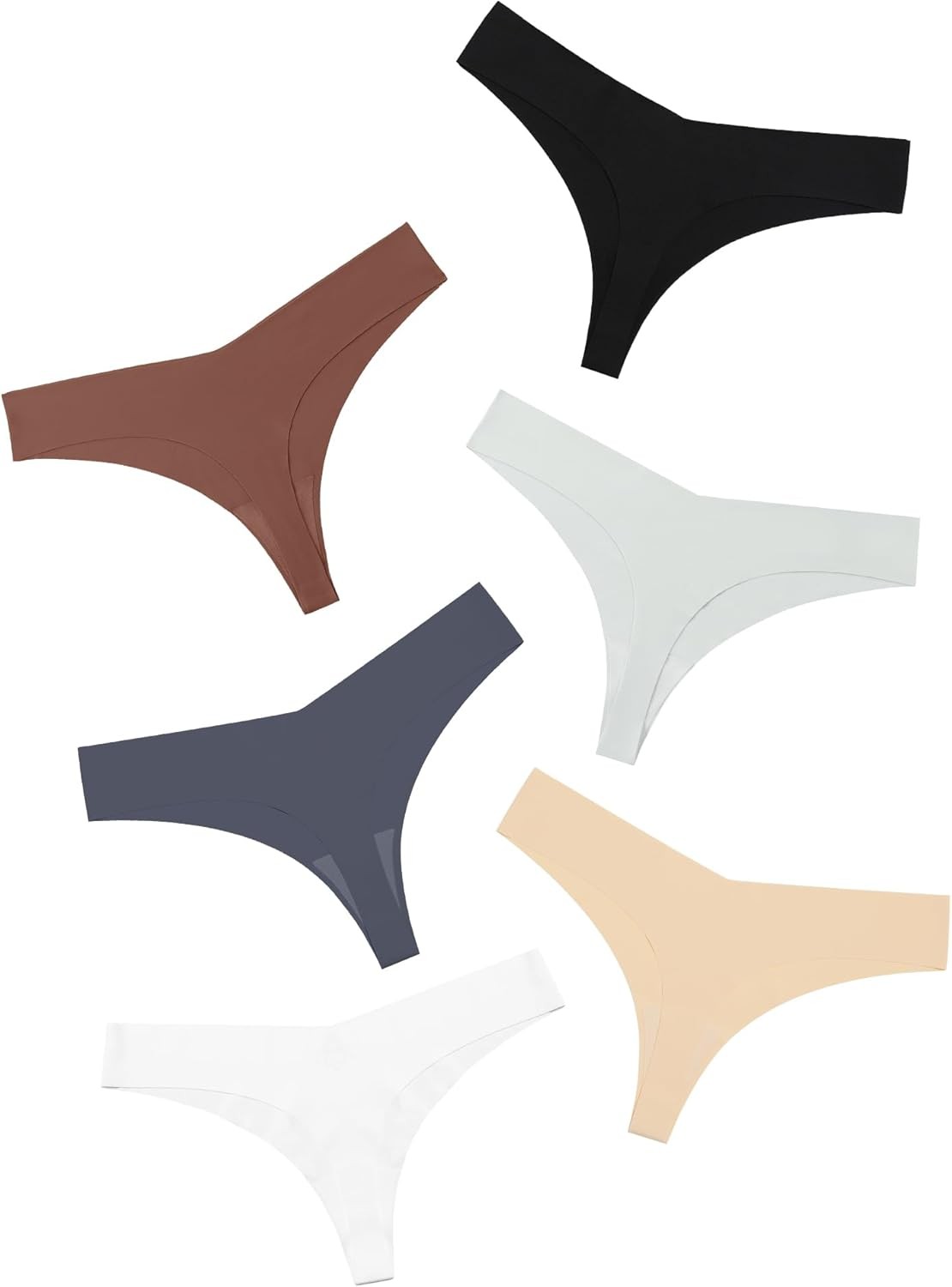 Seamless Thongs Women’s No Show Thong Underwear Women Comfortable Multiple Pack