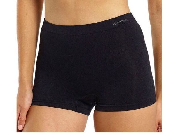 AMBRA Black Seamless Boy Short Performance Luxury Brief Size 8-18 10/12 14/16
