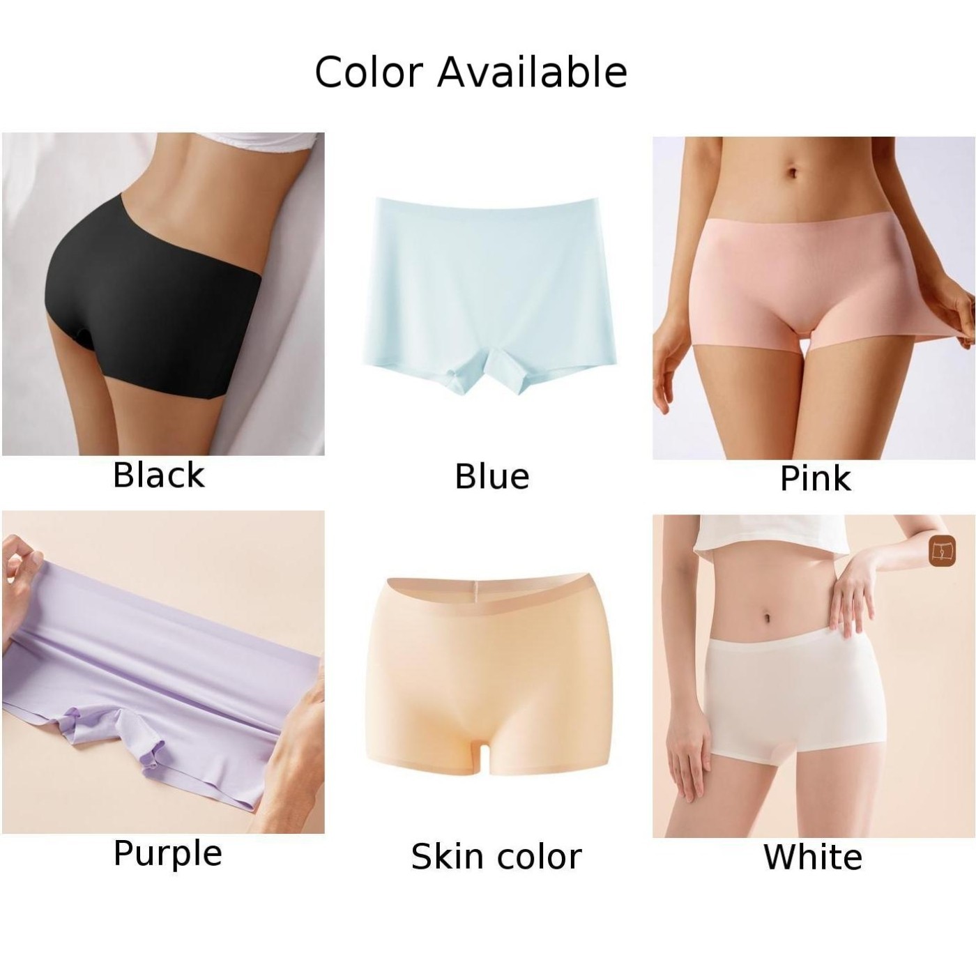 Women’s Safety Shorts Seamless Icesilk High Stretch Under Skirt Shorts