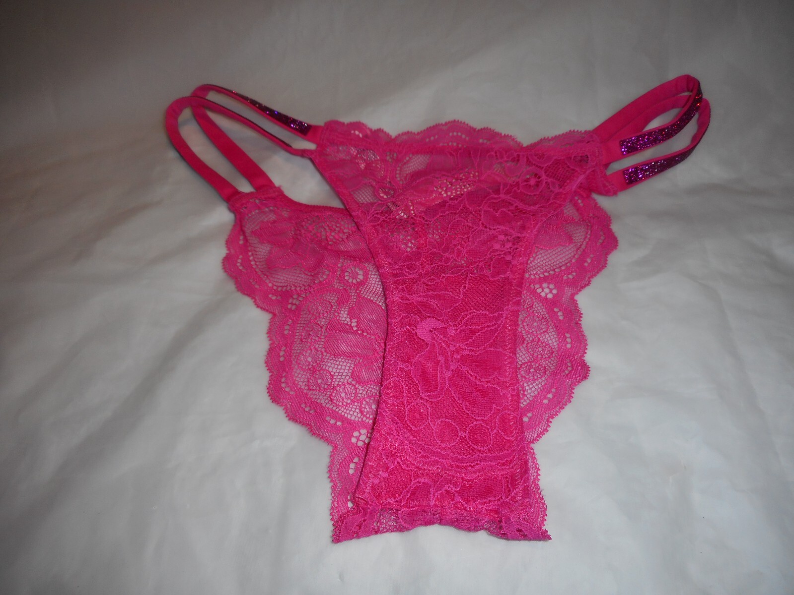 Victoria’s Secret Shine Strap Rhinestone Very Sexy Brazillian Slip Panty Xs/xp