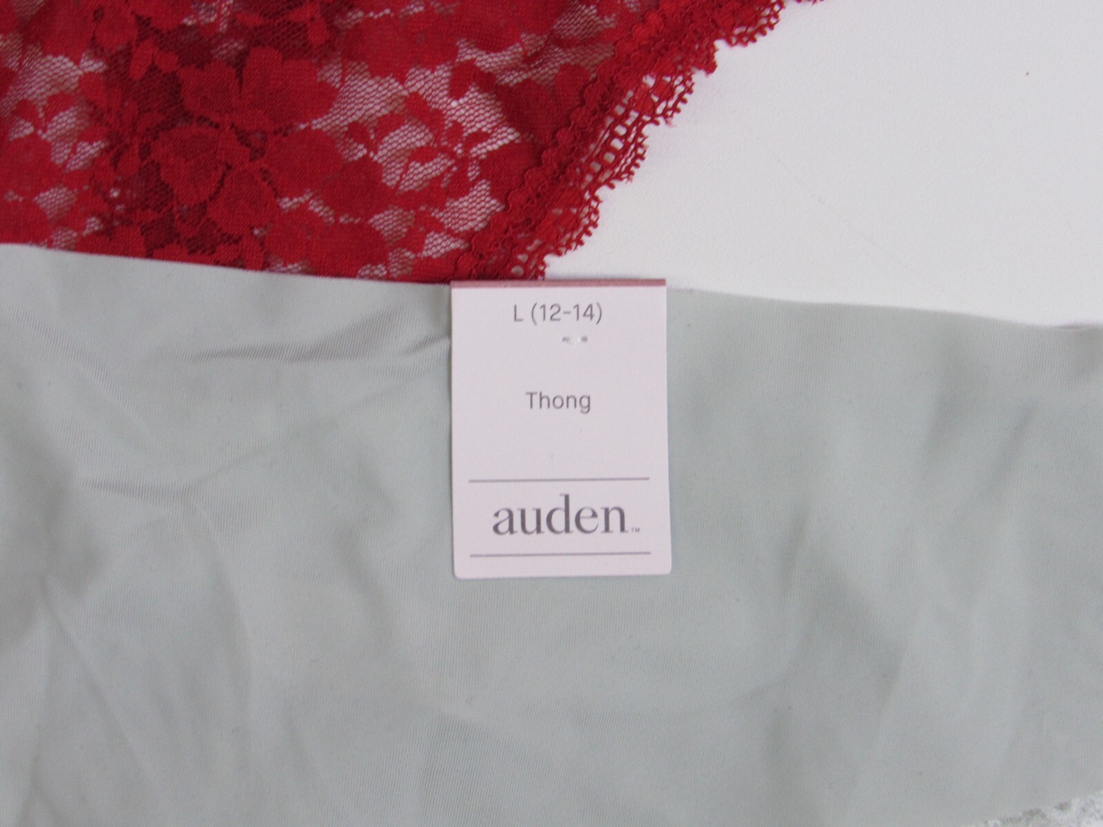 Auden Women’s Variety Thong 2 Pack Panties Large 12-14