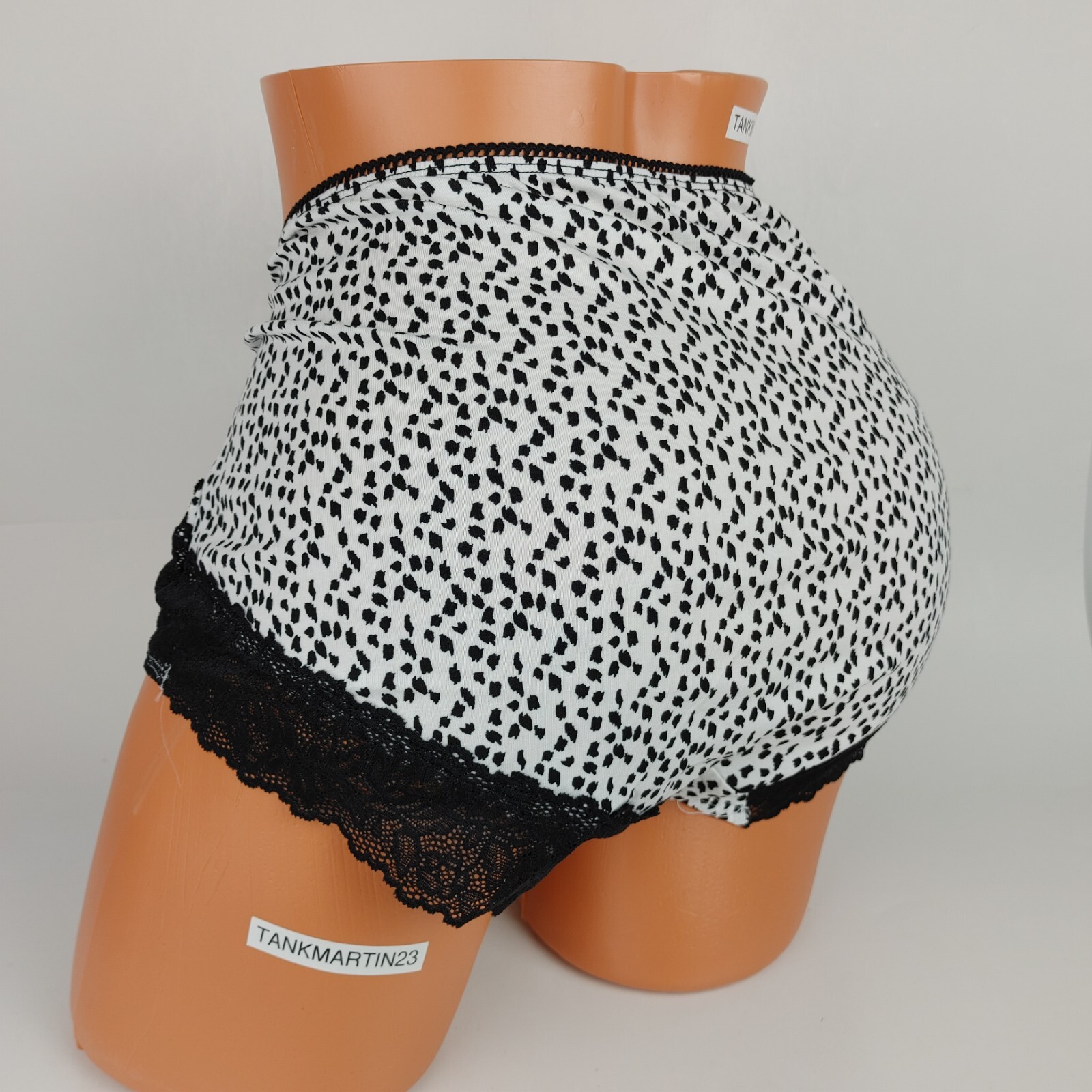 LANE BRYANT CACIQUE 22/24 COTTON FULL BRIEF PANTY ANIMAL PRINT BLACK WHITE PLUS