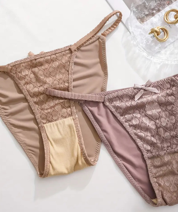 5 Pack Satin & Jacquard Lace Cheeky Panty Hot Sexy Naughty Slippery Size M 🔥