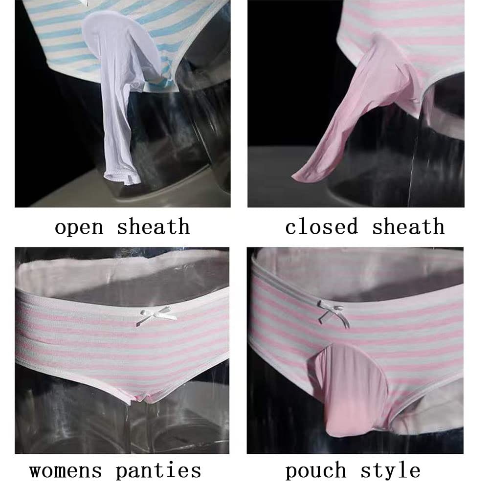 Japanese Style Cute Striped Cotton Thong Pouch Bikini Underwear Briefs Cospla…
