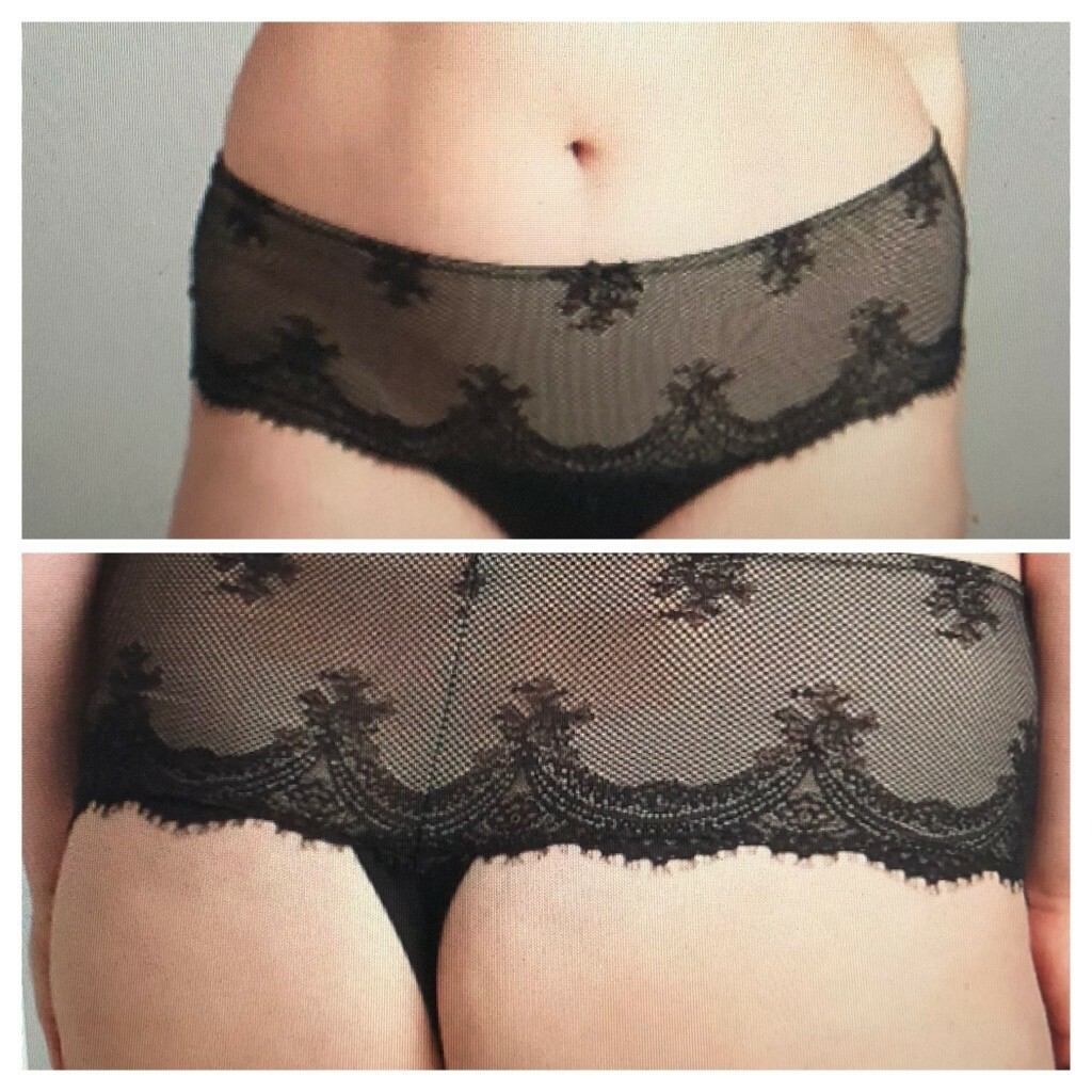 Lane Bryant Cacique Wide Side Thong Panty Fishnet Lace sz 26/28 (6573)