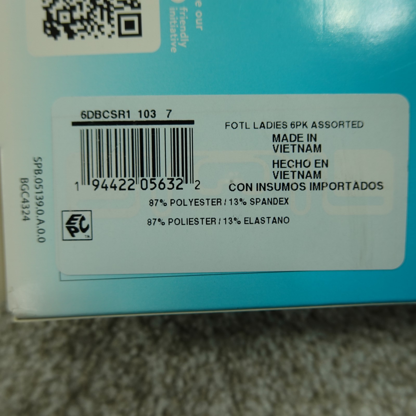 Fruit Of The Loom Underwear Womens 7 Large Briefs Breathable 6 Pairs