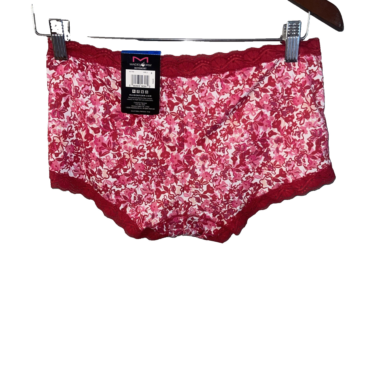 NWT Maidenform Boyshort Panty XL Whimsical Floral Sissy Fairy Feminine Romantic