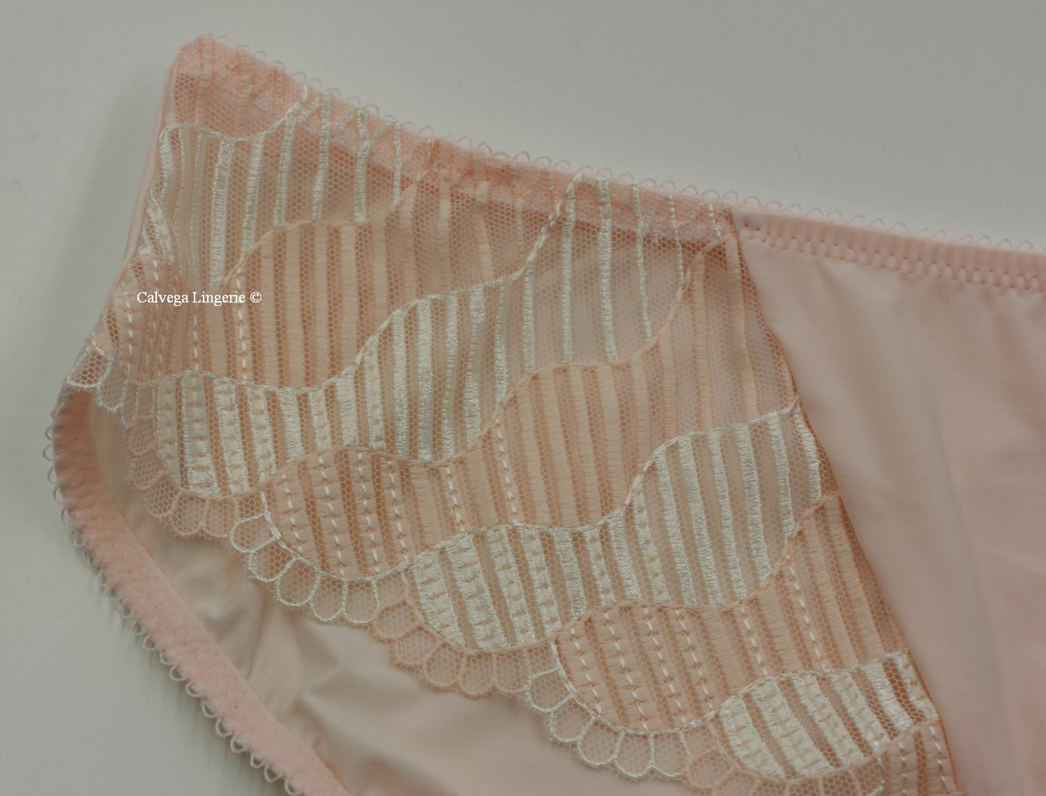NWT Wacoal 841117 “La Femme” Microfiber w/ Lace Bikini Brief, Baby Pink (689)