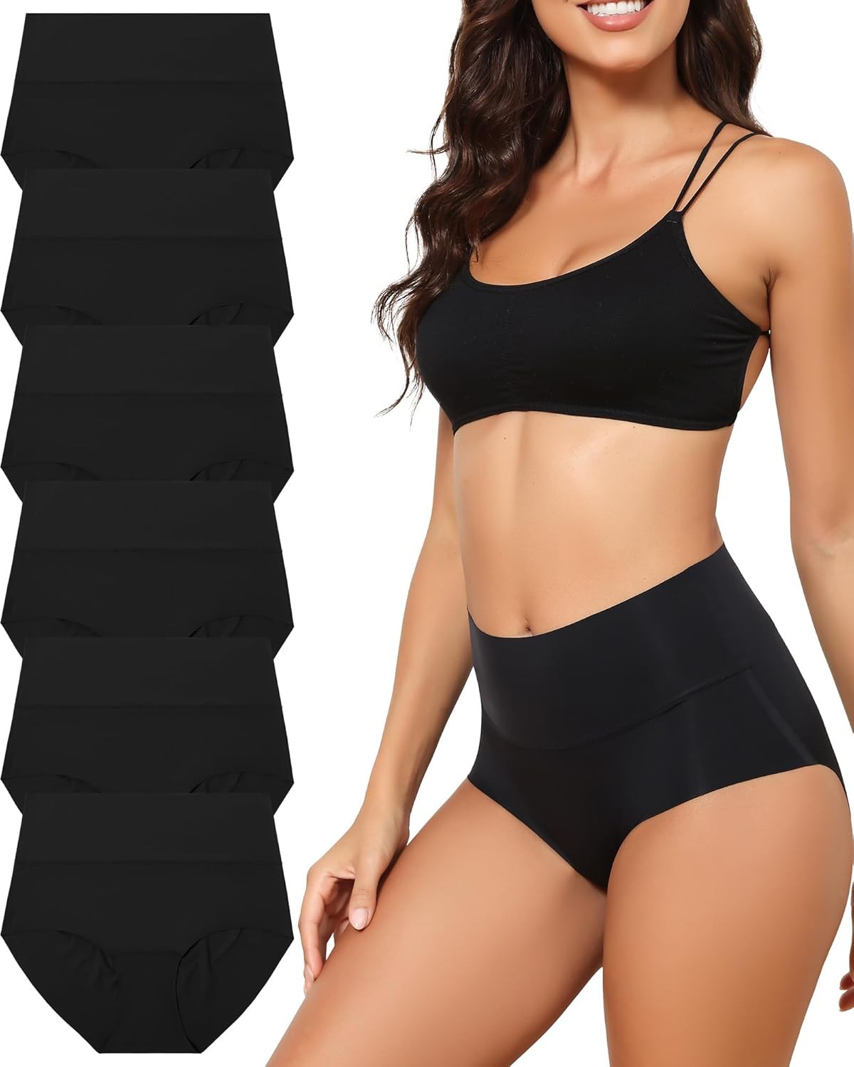 Womens High Waist Seamless Full Coverage No Show Sexy Multi Pack S-XXL