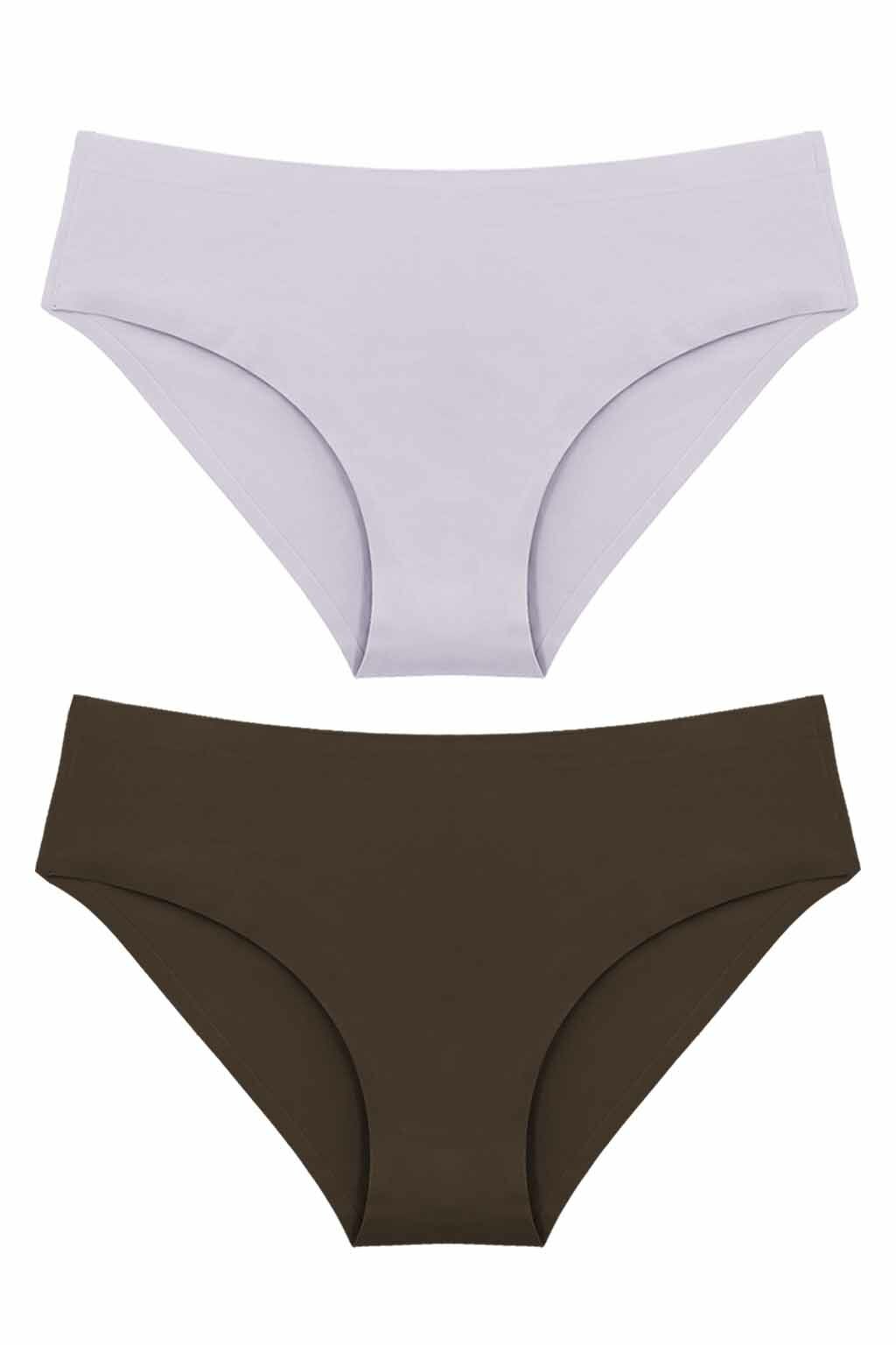 6 Women Solid Mixed Color Panties Laser Cut Bikini Underwear Brief S M L XL 5074